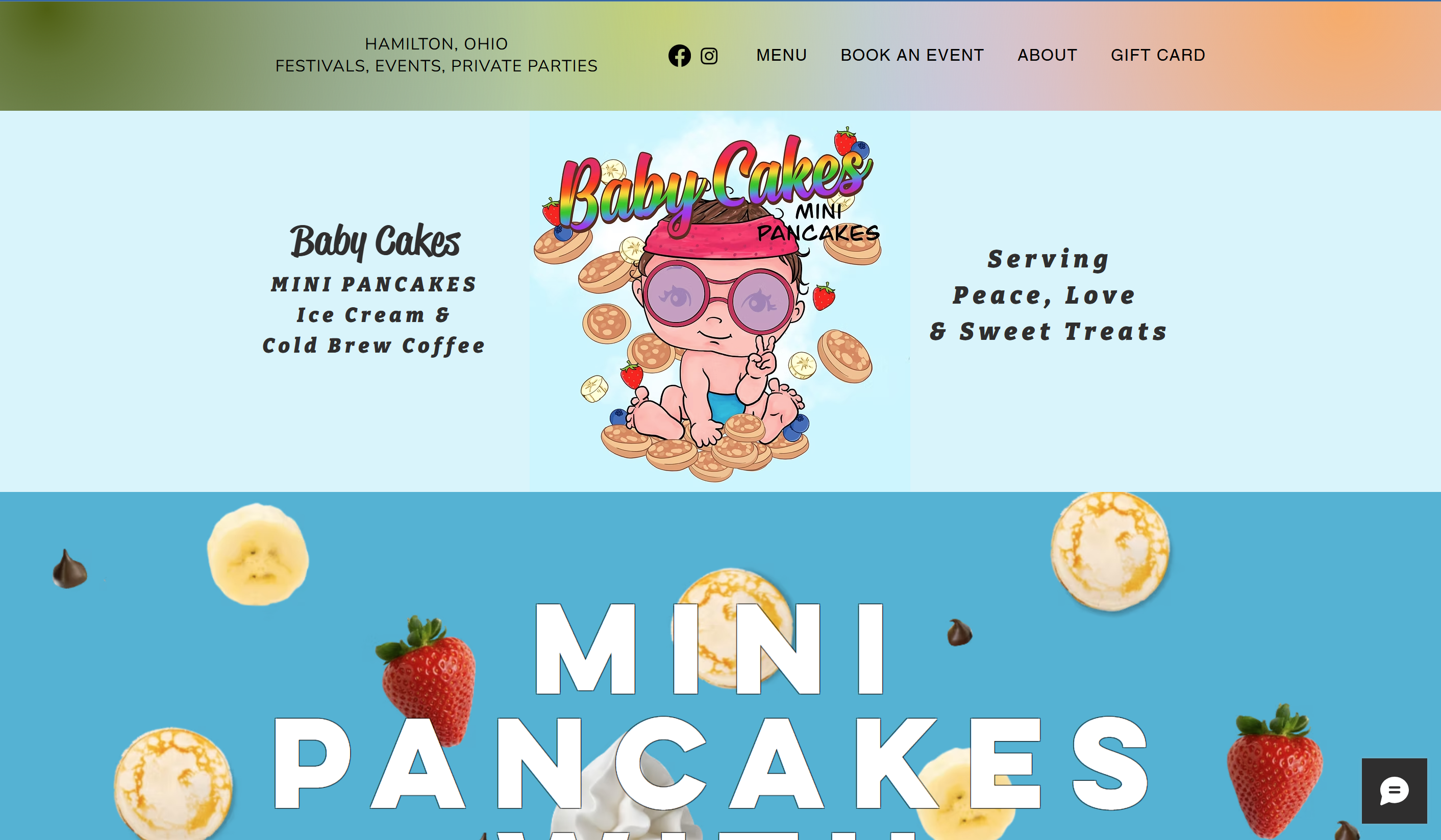 Baby Cakes Food Truck website