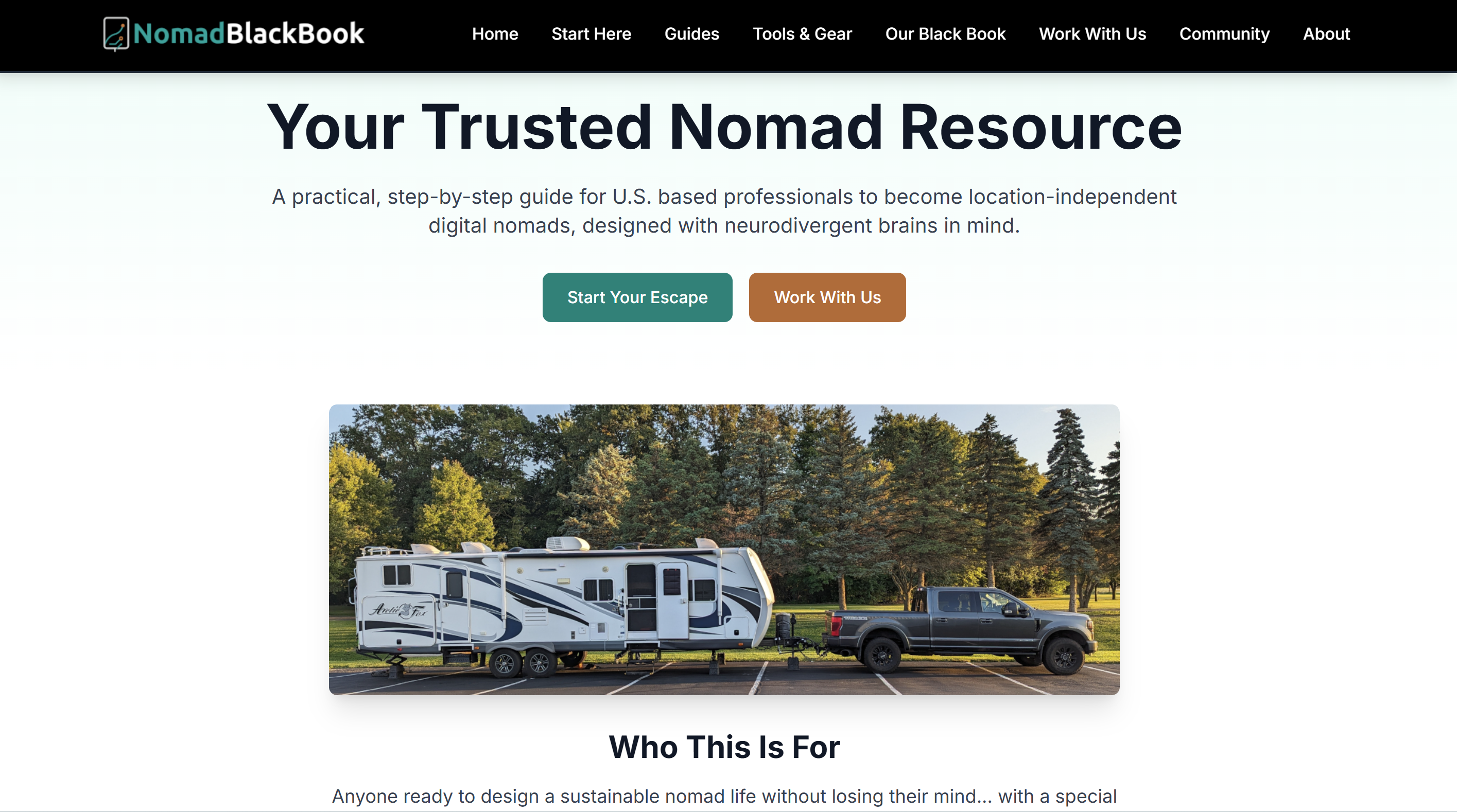 NomadBlackBook website
